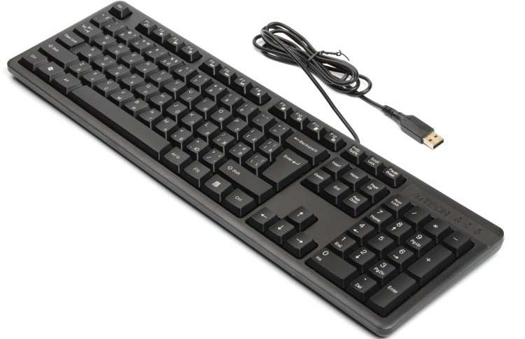 Фото - Клавіатура дротова A4tech KKS-3 USB Black