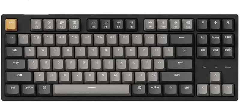 Клавиатура проводная игровая Keychron C1 Pro 87Key, K pro Brown, USB-A, QMK/VIA, Hot-swap, EN/UKR, RGB Black (C1PM3_KEYCHRON) - Фото 1