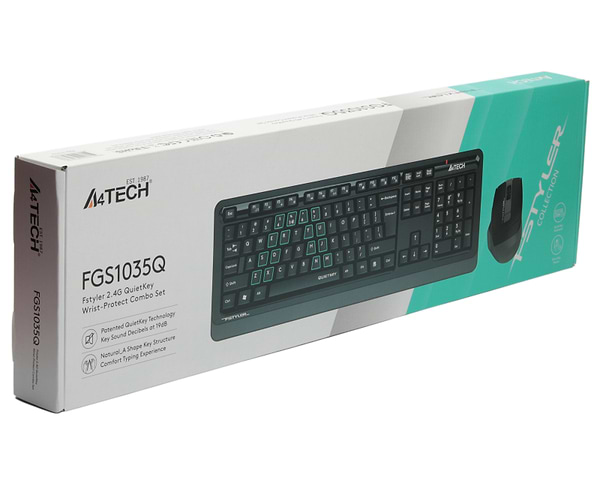 Фото - Клавиатура+мышь беспроводная A4tech Fstyler FGS1035Q Grey