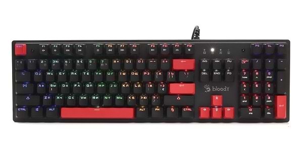Фото - Клавіатура дротова ігрова Bloody S510R Fire Black