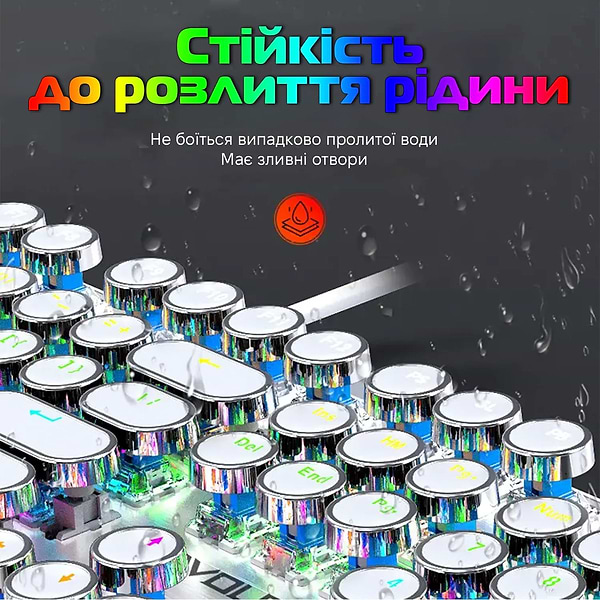 Фото - Клавіатура дротова ігрова T-Wolf T12 USB White (TW-T12W)
