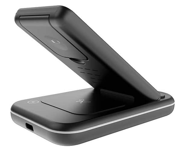 Фото - Бездротовий зарядний пристрій Canyon WS-304 3 в 1 QI Black (CNS-WCS304B)