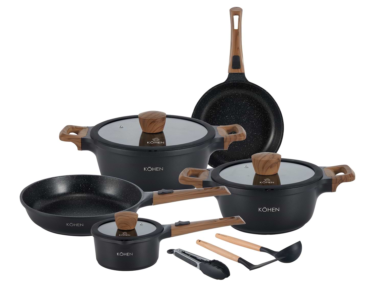 Набор посуды Kohen Grand Noir 11 пр. (KN99008)