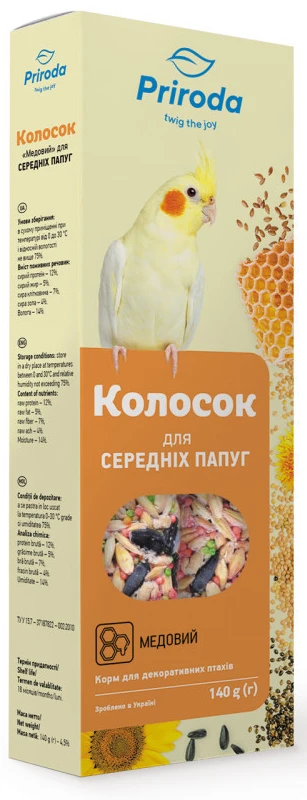 Ласощі для птахів Природа Колосок медовий 140 г (4820157400494)
