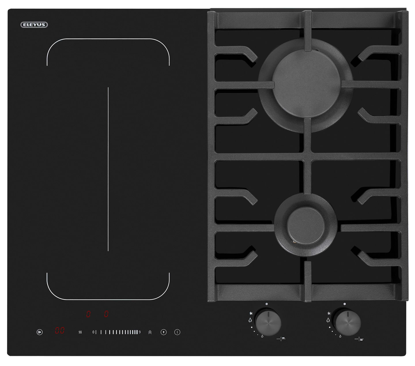 Купити Варильна поверхня комбінована ELEYUS H0СBHG SLME 60 BL I2 CF - Фото 1 Варильна поверхня комбінована ELEYUS H0СBHG SLME 60 BL I2 CF - Фото 1
