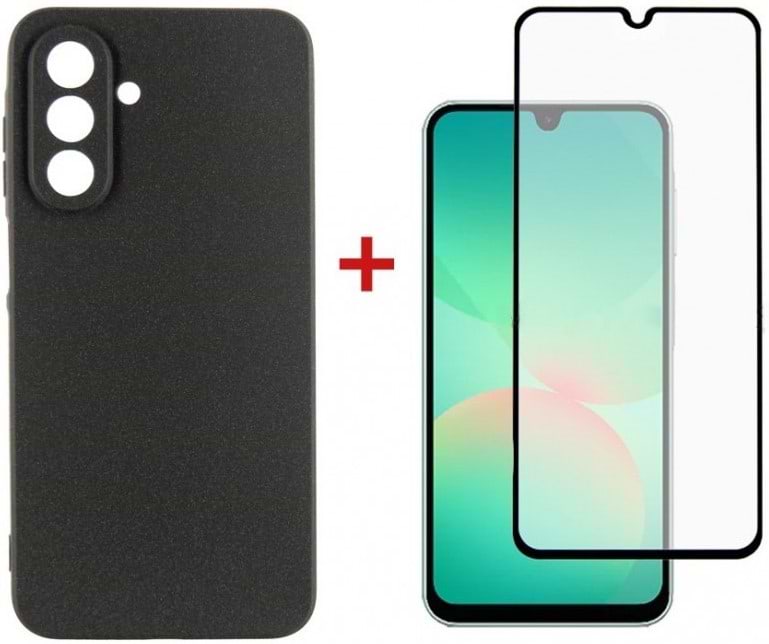 Чехол для смартфона DENGOS Carbon for Samsung Galaxy A26 SM-A266 Black (DG-KM-137) + защитное стекло