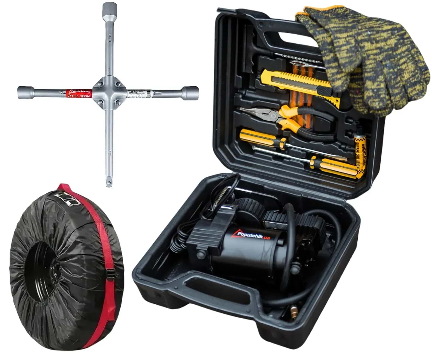 Автокомпресор Poputchik 35л (13014-КЧК)