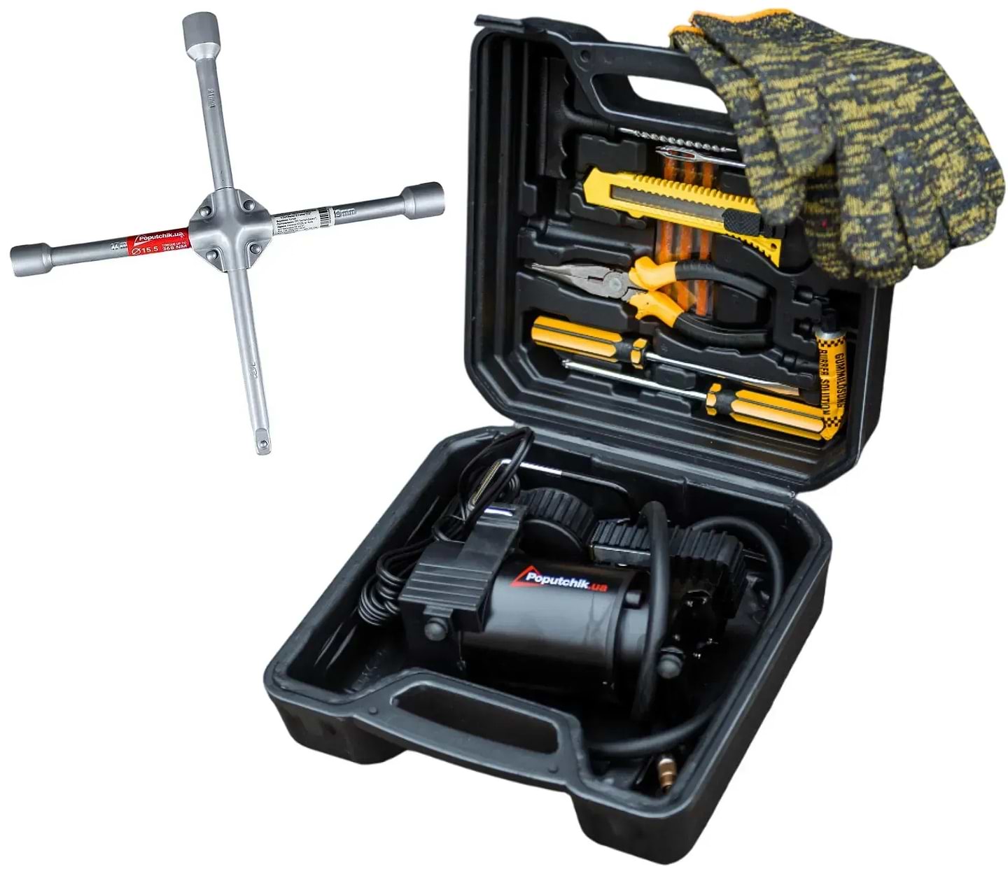 Автокомпресор Poputchik 35л (13014-КК)