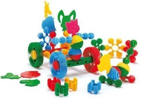 Фото - Пластиковый конструктор для малышей Wader Funny Blocks 58 шт. (41970)