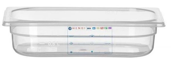 Ємність для зберігання Hendi HACCP GN 1/4 (H)65 мм (880388)