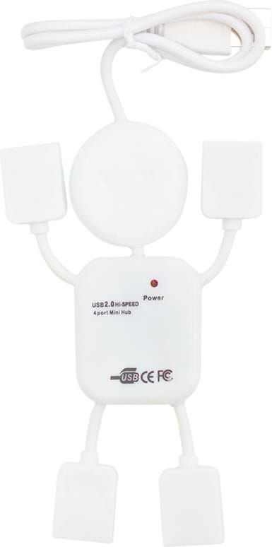 Хаб USB Voltronic 4хUSB 2.0 White (YT-HM4-W/02419)