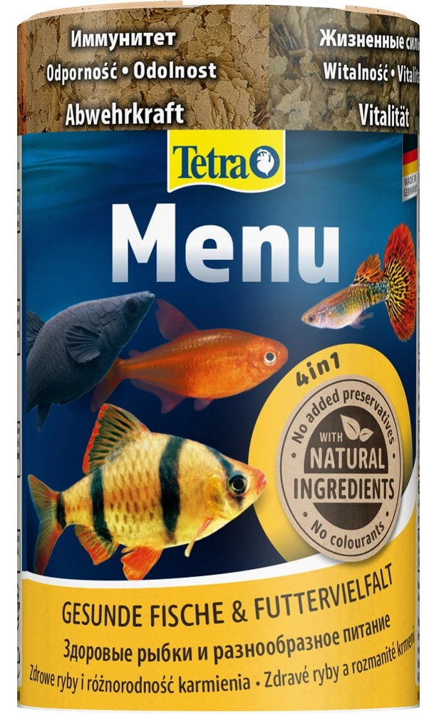 Корм для риб Tetra Menu для тропічних акваріумних в пластівцях 100 мл (4004218724334)