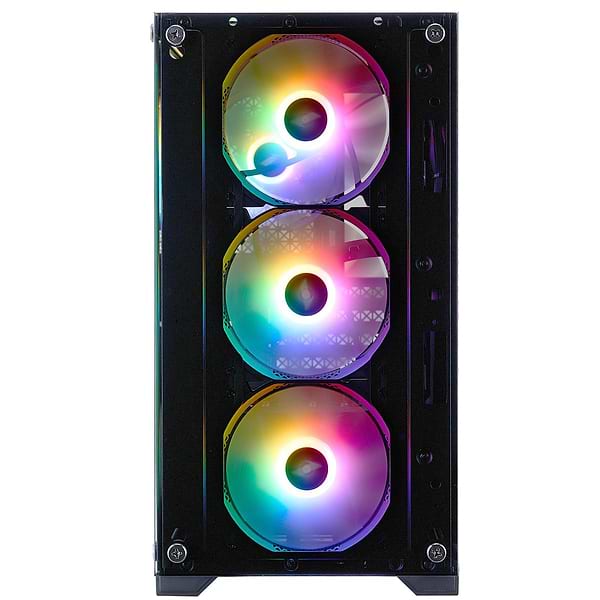 Фото - Корпус 1stPlayer X2-M-BK-4F7 Black без БЖ