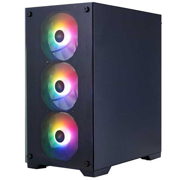 Фото - Корпус 1stPlayer X2-M-BK-4F7 Black без БЖ