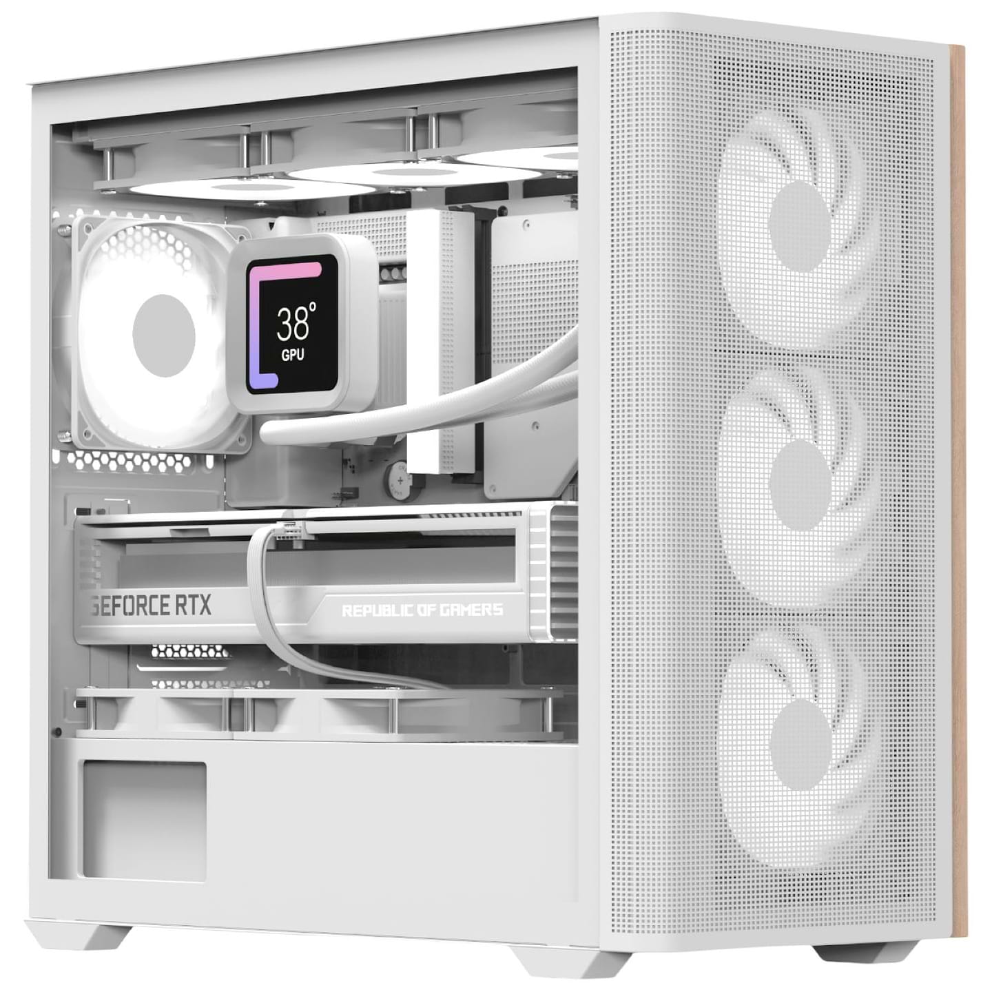 Корпус AEROCOOL D301A-G-WT-v2 (ACCS-DS03043.21) White без БП