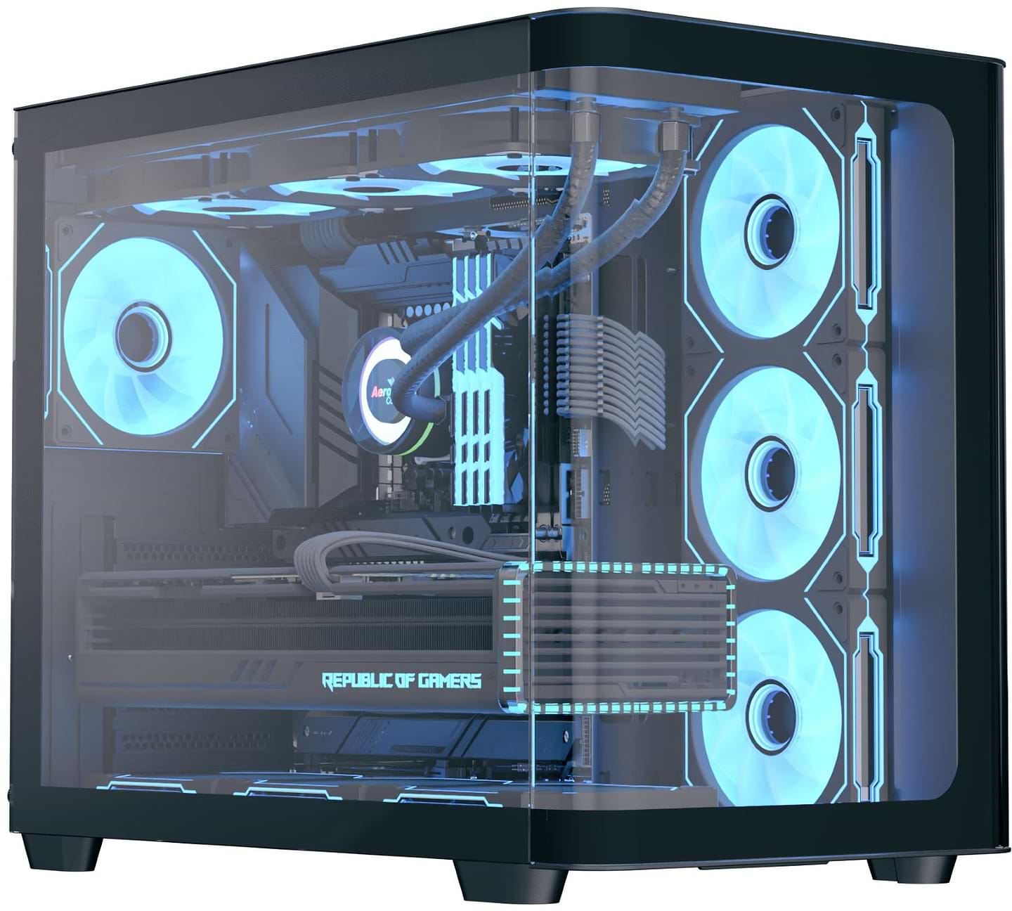 Корпус AEROCOOL P500C-G-BK-v1 (ACCM-PN01043.11) Black без БЖ