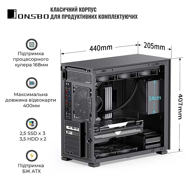 Фото - Корпус Jonsbo D41 MESH Black