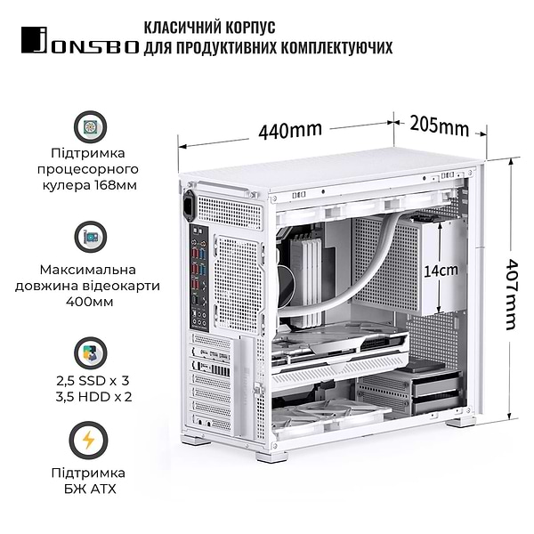 Фото - Корпус Jonsbo D41 MESH White