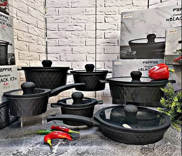 Фото - Ківш Pepper Black Ice Greblon C2 1,4л. 16x8 см (PR-6005)