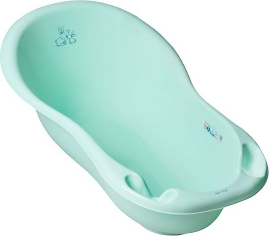 Дитяча ванночка Tega Baby LUX Зайчики зі зливом 102 см М'ятна (KR-005-105) - Фото 1