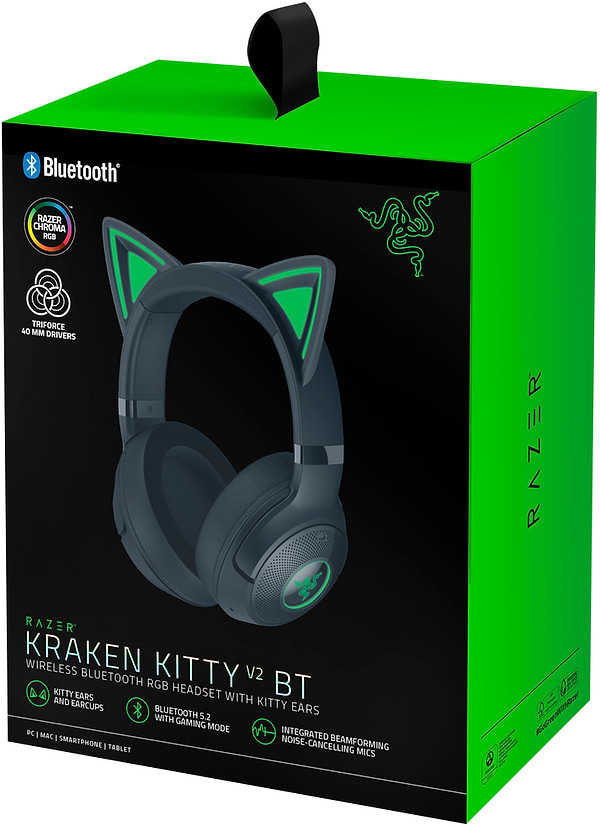 Фото - Навушники повнорозмірні бездротові Razer Kraken Kitty V2 BT Black (RZ04-04860500-R3M1)