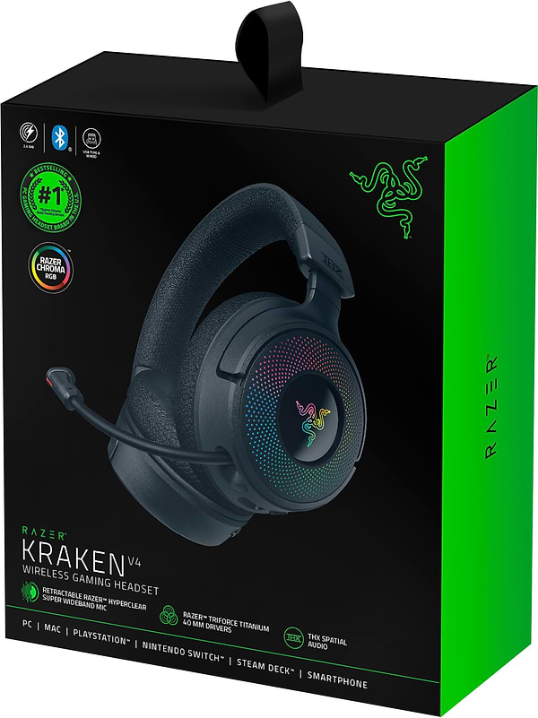 Фото - Гарнітура бездротова ігрова Razer Kraken V4 (RZ04-05170100-R3M1)