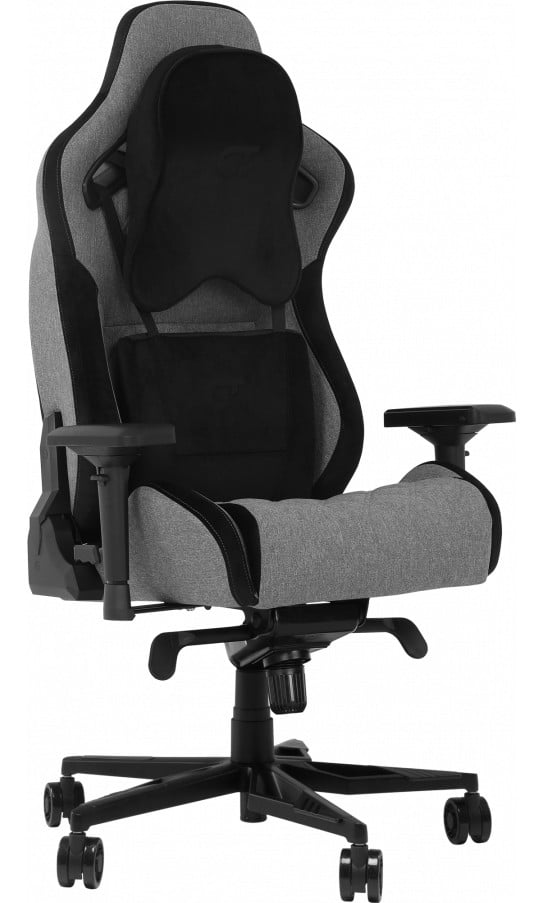 Фото - Крісло для геймерів GT Racer X-0724 Fabric Gray/Black Suede