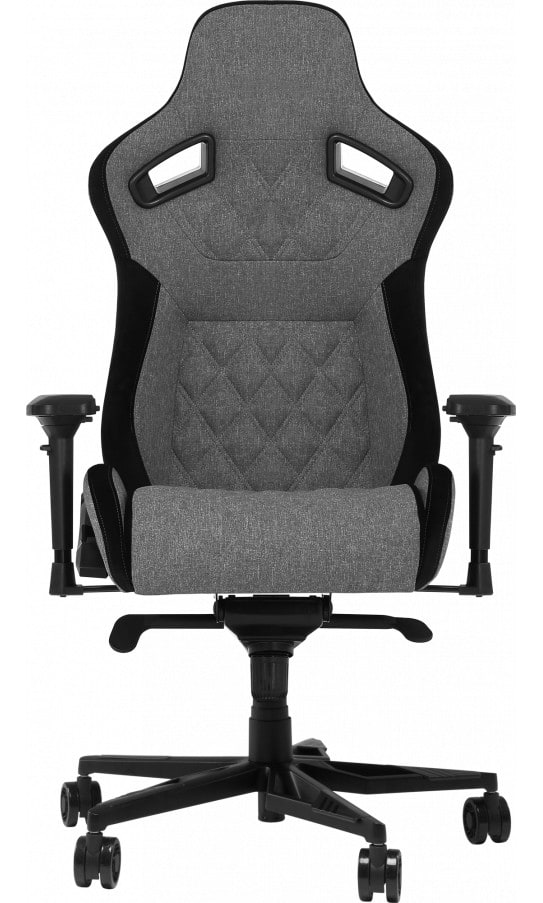Фото - Крісло для геймерів GT Racer X-0724 Fabric Gray/Black Suede