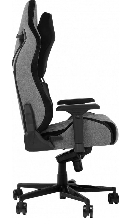 Фото - Крісло для геймерів GT Racer X-0724 Fabric Gray/Black Suede