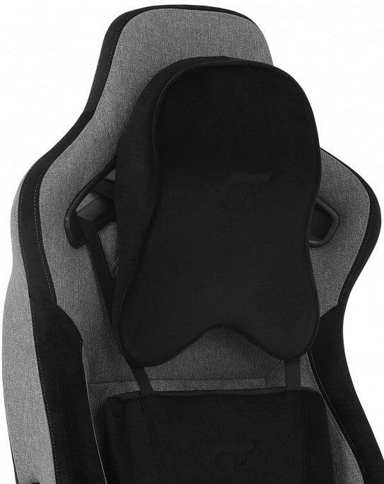 Фото - Крісло для геймерів GT Racer X-0724 Fabric Gray/Black Suede