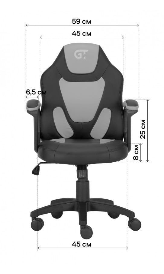 Фото - Кресло для геймеров GT Racer X-1414 Fabric Black/Black Suede (Kids)