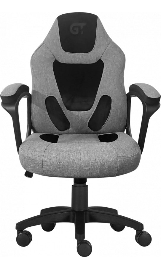 Крісло для геймерів GT Racer X-1414 Fabric Gray/Black Suede (Kids) - Фото 1