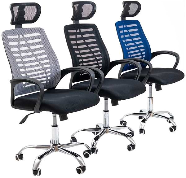 Фото - Крісло офісне Richman Бласт Хром M-1 (Tilt) Сітка чорна