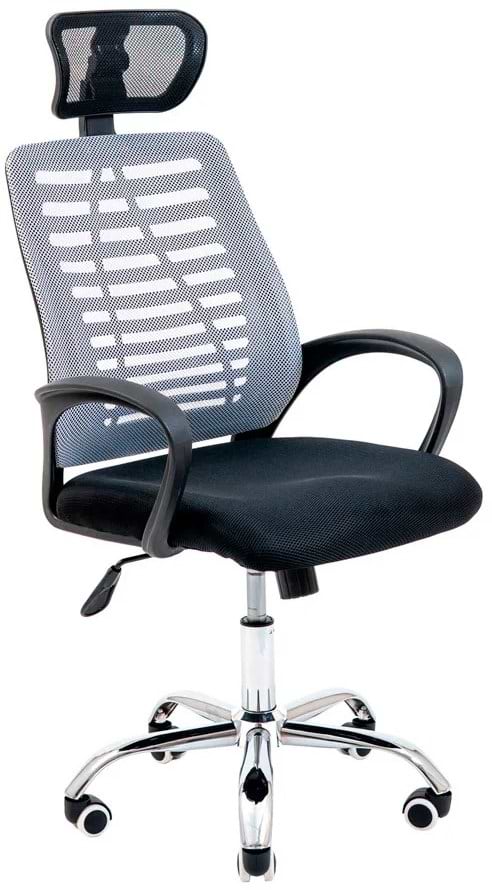 Фото - Крісло офісне Richman Бласт Хром M-1 (Tilt) Сітка чорна + сіра