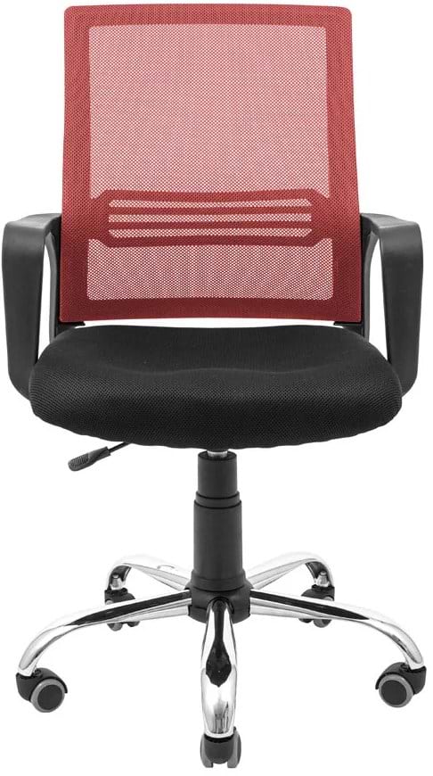 Фото - Крісло офісне Richman Джина Хром Піастра Сітка чорна + червона