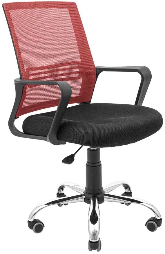 Фото - Крісло офісне Richman Джина Хром Піастра Сітка чорна + червона