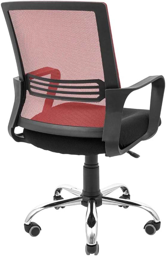 Фото - Крісло офісне Richman Джина Хром Піастра Сітка чорна + червона