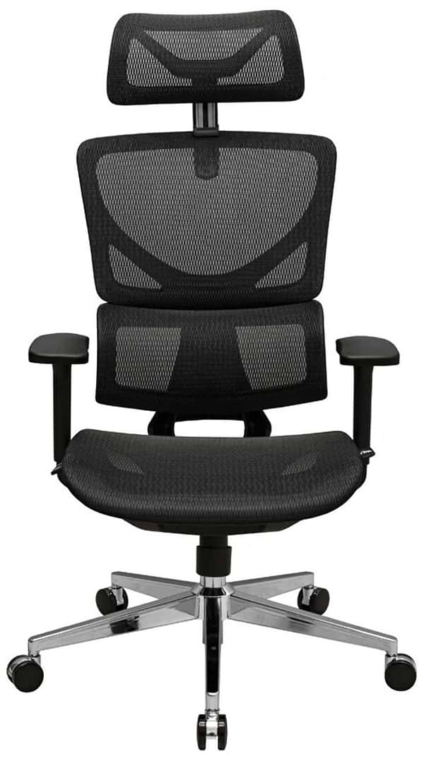 Фото - Крісло для геймерів Richman Ерговік Хром Synchro Сітка Чорна Фото - Крісло для геймерів Richman Ерговік Хром Synchro Сітка Чорна