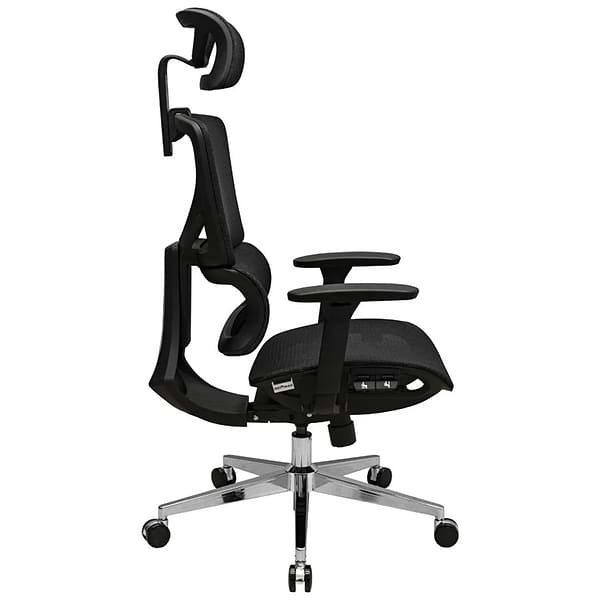 Фото - Крісло для геймерів Richman Ерговік Хром Synchro Сітка Чорна