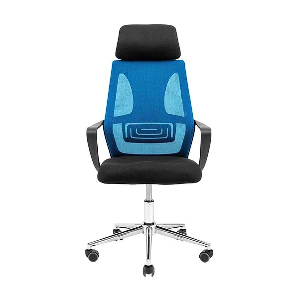 Фото - Кресло офисное Richman Профи Хром Пиастра Сетка черная + синяя