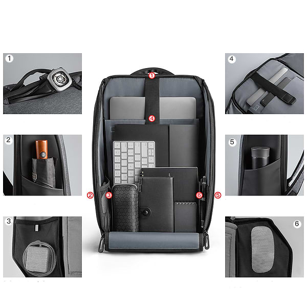 Фото - Рюкзак для ноутбуку Kingsons 15.6'' Dark Grey (KS3203W-B)