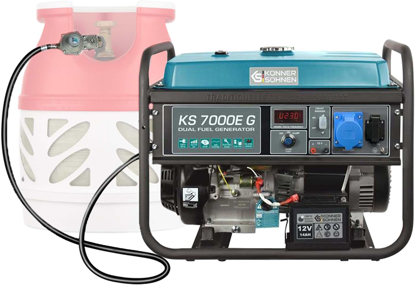 Генератор двухтопливный Konner&Sohnen KS 7000E G