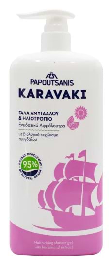 Гель для душа Karavaki піна для ванни Мигдальне молоко 750 мл (KSGM750) - Фото 1