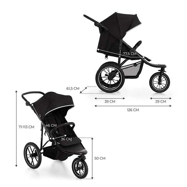 Фото - Коляска прогулянкова Kinderkraft Helsi 2 Black (KSHELS02BLK0000)