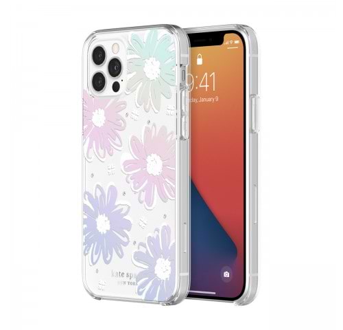 Фото - Чохол для смартфону Kate Spade New York  Protective Hardshell Case (1-PC Comold) for iPhone 12 Pro - Daisy Iridescent Foil/White/Clear/Gemsi (KSIPH-153-DSYIR)