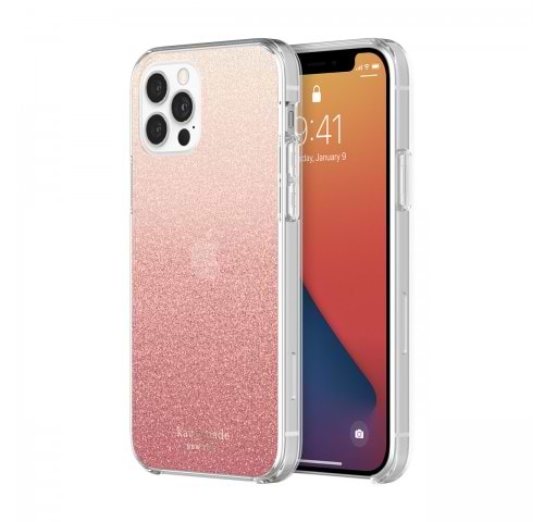 Фото - Чохол для смартфону Kate Spade New York  Protective Hardshell Case (1-PC Comold) for iPhone 12 Pro - Glitter Ombre Sunset Pink/Multi (KSIPH-153-GLOSN)