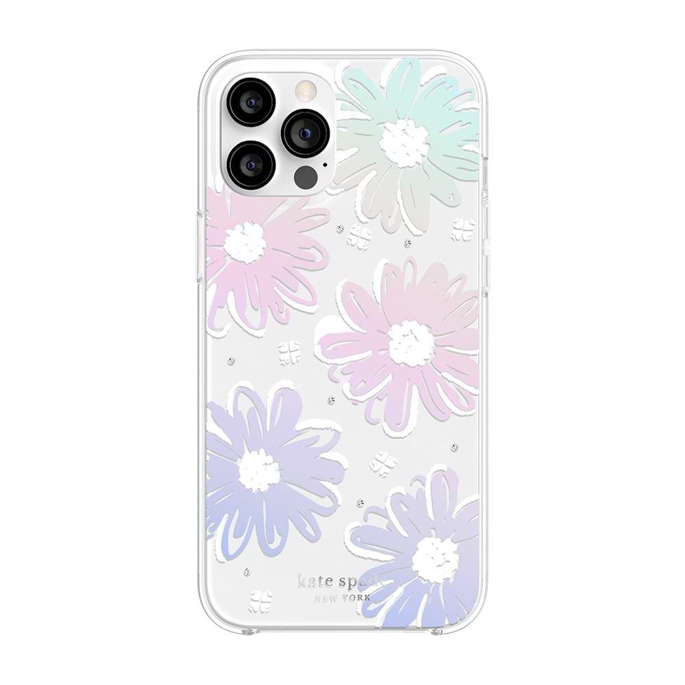 Чехол для смартфона Kate Spade New York Protective Hardshell Case (1-PC Comold) for iPhone 12 Pro Max - Daisy Iridescent Foil/White/Clear/Gems (KSIPH-154-DSYIR) - Фото 1