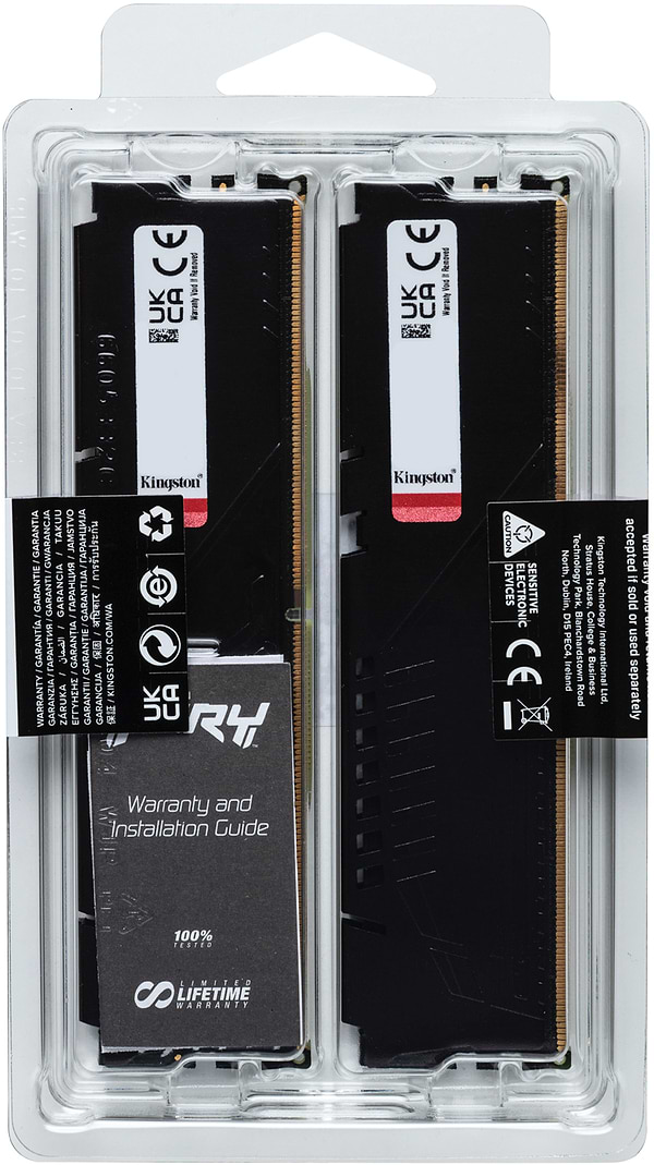 Фото - Память DDR Kingston 128GB 5600MT/s DDR5 CL36 DIMM (Kit of 2) FURY Beast Black (KF556C36BBEK2-128)