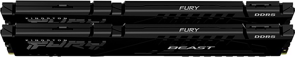Фото - Память DDR Kingston 128GB 5600MT/s DDR5 CL36 DIMM (Kit of 2) FURY Beast Black (KF556C36BBEK2-128)