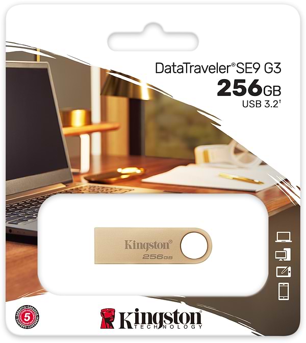 Фото - Флеш USB Kingston DT SE9 G3 256GB USB 3.2 Gold (DTSE9G3/256GB)